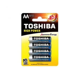 Batteria stilo aa alcalina lr6 blister 4 pz. toshiba