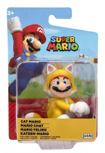 Jakks Pacific Super Mario Action Figure Cat Mario giocattolo da collezione 2,5 pollici
