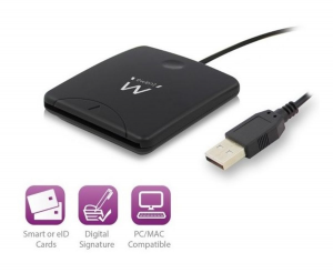 Nilox CEEW1052 - Lettore di SMART card - USB 2.0 - Nero
