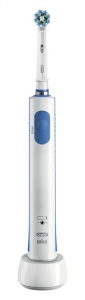 Oral-B PRO 600 Cross Action - BOX Adulto Spazzolino rotante-oscillante Blu, Bianco