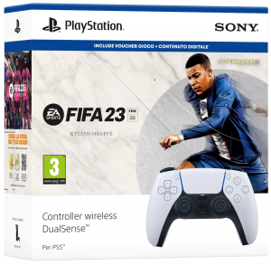 SONY PS5 Controller Wireless DualSense White + FIFA 23