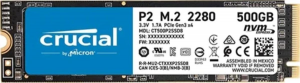 SSD-SOLID STATE DISK M.2(2280) NVME 500GB PCIE3.0X4 CRUCIAL P2 CT500P2SSD8 READ:2300MB/S-WRITE:940MB/S