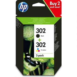 CARTUCCIA HP MULTIPACK NÂ°302 X4D37AE NERO+COLORE 190+165PG HVS