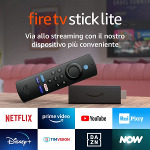 Fire TV Stick Lite con telecomando vocale Alexa | Lite (senza comandi per la TV), Streaming in HD