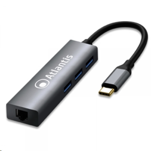 Atlantis Land A04-tc LAN HB Hub di Interfaccia USB 3.0 (3.1 Gen 1) Type-c Nero