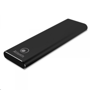 BOX EST.X SSD ATLANTIS A06-M2-SATA-01 DI TIPO M2.SATA CONN.TYPE-C USB3.1 - ALLUMINIO NERO