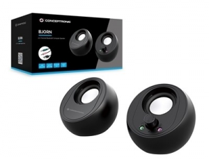 CASSE CONCEPTRONIC BJORN01B NERE PER PC E PORTATILE - USB - CONNETTIVITÃ  WIRELESS BLUETOOTH 5.0
