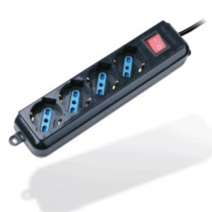 MULTIPRESA ATLANTIS P011-SL3004P-B 4 POSTI SHUKO + INTERRUTTORE, NERA
Cod. Produttore: P011-SL3004P-B