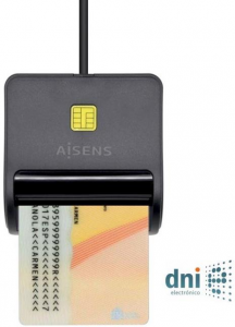 AISENS ASCR-SN01-BK lettore di controllo di accesso Lettore di controllo accessi USB Nero