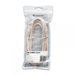CAVO RETE CAT.6 UTP (CAVO PATCH) ATLANTIS P019-LAN_6-U-2 - 2MT- RAME