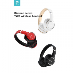 Cuffie bluetooth 5.0 devia em039 kintone con microfono rosse