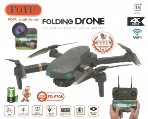 FOYU 4K Mini Drone with Radio Control, 8 Minutes Flight HD Camera, FO-F708