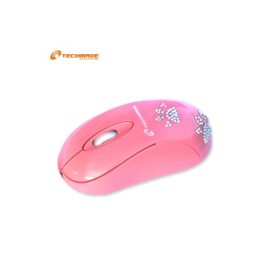 Mouse Ottico USB Mini Techmade Tm-1046d Rosa con Diamanti