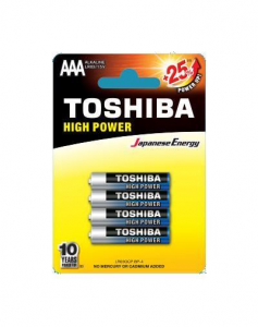 Batteria mini stilo aaa alcaline toshiba conf. 4pz