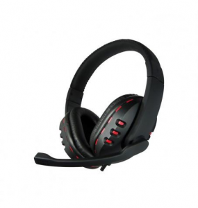 Cuffia ADJ CF788 Gaming Red Star Headset con microfono - Interfaccia Usb - Lunghezza cavo 2.2 m - Colore Nero/Rosso