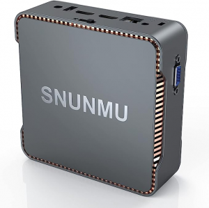 SNUNMU Windows 11 Mini PC,12GB DDR4+256GB M.2 SSD, Intel Celeron J4125 (fino a 2.7 GHz) Mini Computer,4K UHD,WiFi 2.4G/5G,Bluetooth 4.2,2 HDMI/1 VGA/USB3.0 Small Desktop PC