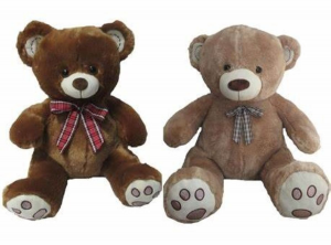 ORSO SEDUTO CON FIOCCO 40CM