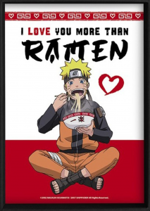 Quadro Naruto I Love You More Than Ramen