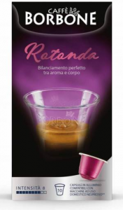 BORBONE CAPSULE COMP.NESPRESSO ALLUMINIO ROTONDA 10PZ