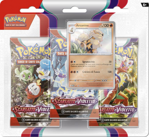 Pokemon Scarlatto & Violetto 01 Blister 3 Buste + 1 card