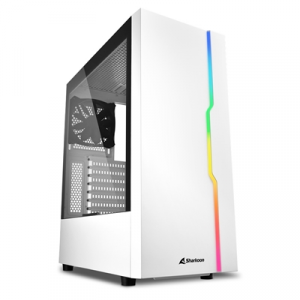 CABINET ATX SHARKOON RGB SLIDER BIANCO 7SLOT 40X19X45,6CM 2X3,5" 5X2,5" 2XUSB3.0 1XUSB2.0 FINESTRA LATERALE