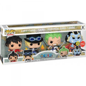 Funko POP! One Piece Luffytaro/Sabo/Roronoa/jinbe GITD 4pk
