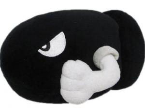 Peluche Nintendo - Super Mario : Bullet Bill 13cm