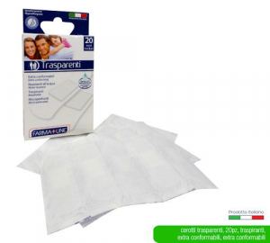 MEDICAZIONE CEROTTI CLASSICI MEDI TRASPARENTI CONF. 20PZ. FARMALINE