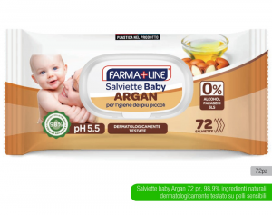 Salviette Baby Irge con pop up, 72 pz Olio di argan