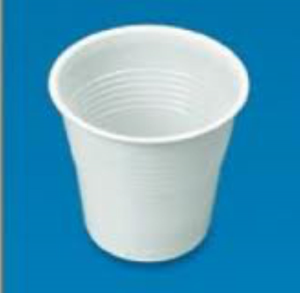 BICCHIERE IN PLASTICA BIANCO 80cc. CONF.100PZ.