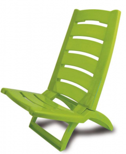 SPIAGGINA IN PLASTICA ADRIATIC CM.37,5 x H.65 VERDE