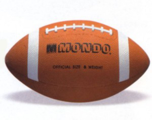 PALLONE DA RUGBY CLASSICO MARRONE N.5 SGONFIO MONDO 13222