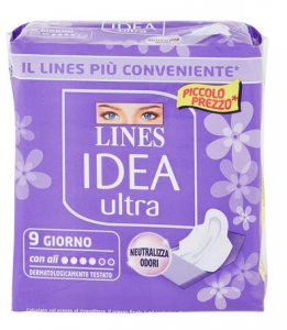 Assorbenti Idea Ultra 9 Pz Giorno C/Ali Lines