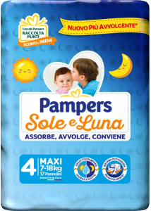 Pannolini Sole e Luna Maxi taglia 4, 17 pz