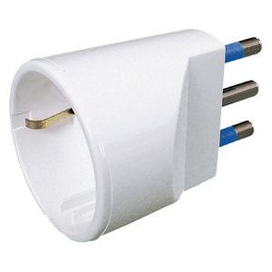 NOVALINE ADATTATORE DA PRESA SCHUKO A SPINA 2 POLI T 10A - CAV.