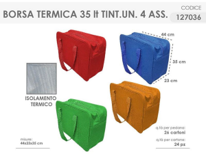 BORSA TERMICA 35 LT. COL. ASS.