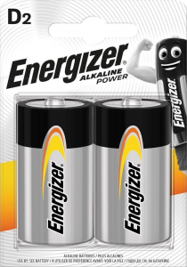 Batteria alcalina tipo D LR20 1.5V blister da 2 Energizer
