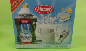 FLACES 18 TABS TUTTO IN 1 + BRILLANTANTE 250 ml
