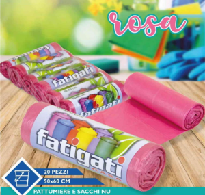SACCHI SPAZZ.C/LACCI ROSA 20PZ 50X60 FTG