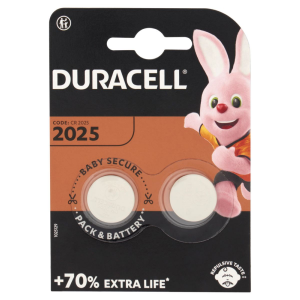 Duracell

Duracell 2025 Batteria Bottone al Litio Specialistica 3V pacco da 2 pile con Tecnologia Baby Secure
