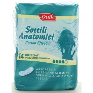 QUIK ASSORBENTI SOTTILE ANATOMICO RIPIEGATO 14 PZ.