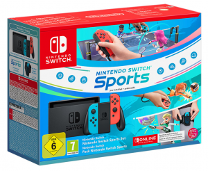 NINTENDO Switch Joy-Con Rosso & Blu Neon 1.1 + Switch Sports