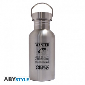 One Piece Bottiglia Acciaio Ecologica: Wanted Luffy 500ml