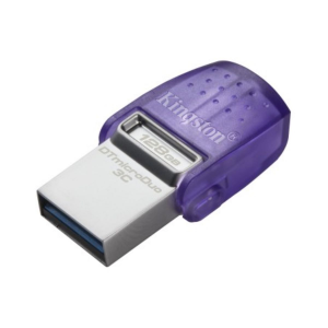 Kingston Technology DataTraveler microDuo 3C unità flash USB 128 GB Type-A / Type-C 3.2 Gen 1 (3.1 1) Stainless steel, Porpora
