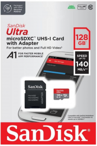 SanDisk microSD (microSDXC) 128GB ULTRA 140MB/s memory card