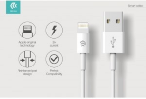 Cavo da usb a lightning 2a devia smart 2mt bianco