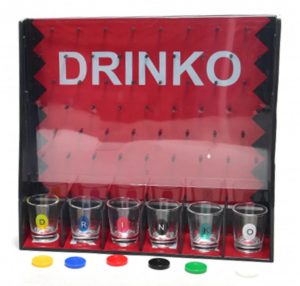 Gioco da tavolo "Drinko" con 6 bicchieri in confezione regalo