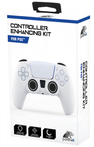 PANTHEK PS5 Cover Silicone Controller White + Gommini Black