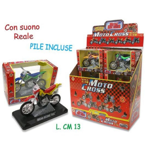 Motocross in metallo Metal Kids con suono reale modelli assortiti