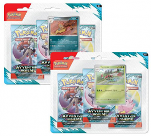 Pokemon Avventure Insieme Blister 3 Buste + 1 card